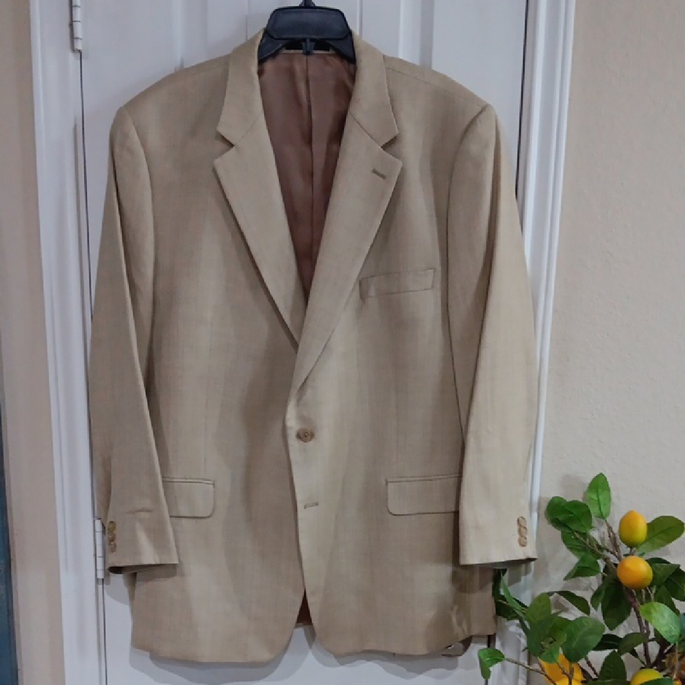 Lauren Ralph Lauren Silk Blend Beige Men's Blazer
